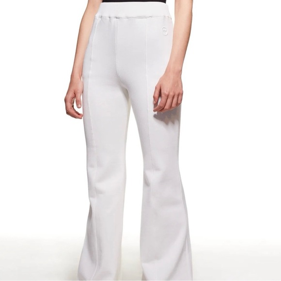 AZ FACTORY NWT ORGANIC COTTON SEACELL BLEND FLARE PANTS WHITE | Size L - Picture 4 of 14